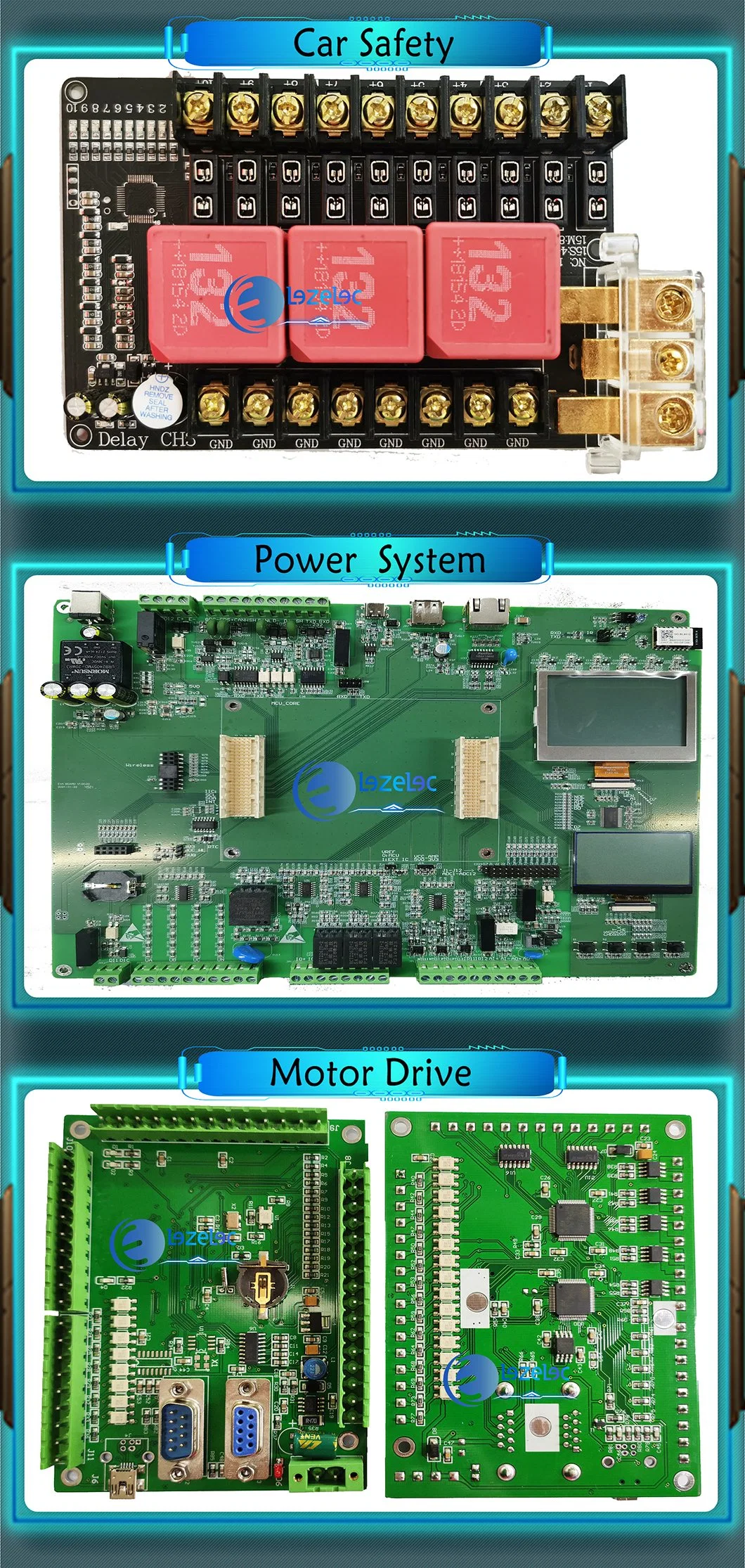 Design Schematic PCB Layout MCU Programming Structural Design Aoi /PCBA Testing