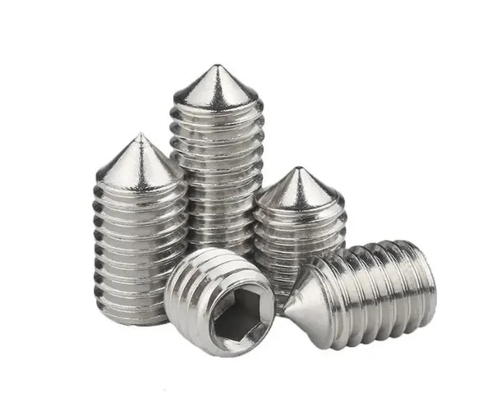 Stainless Steel Headless Hexagon Socket with Cone Point Set Screws DIN934