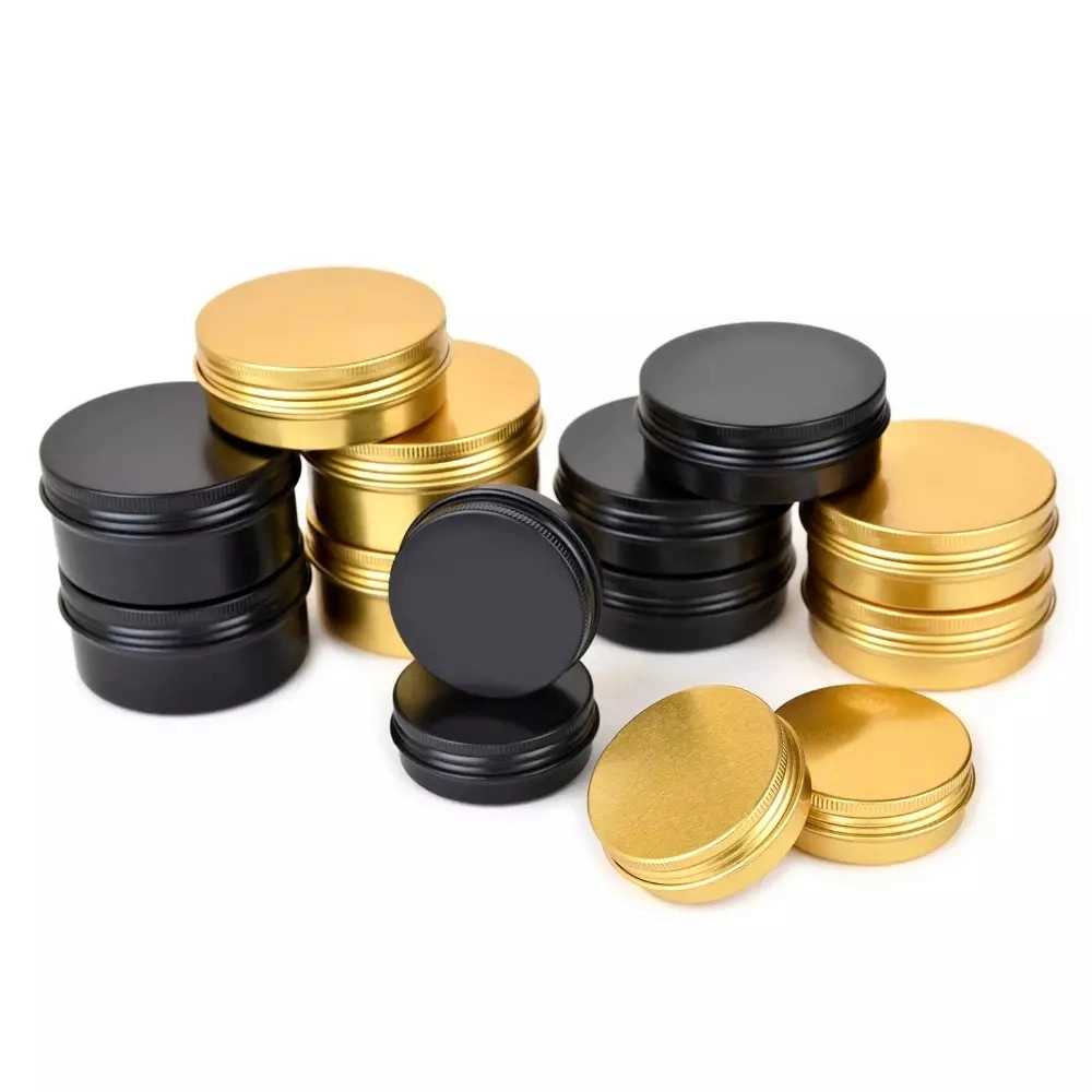 Aluminum Round Metal Tin Container with Lid Small Sample Container DIY Lip Balm Storage Jar Shampoo Bar Soap Tin Hand Body Cream