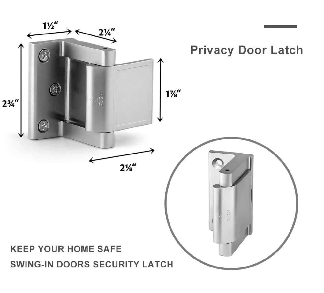 Zinc Alloy Door Lock Latch Security Door Lock Childproof Door Reinforcement Lock