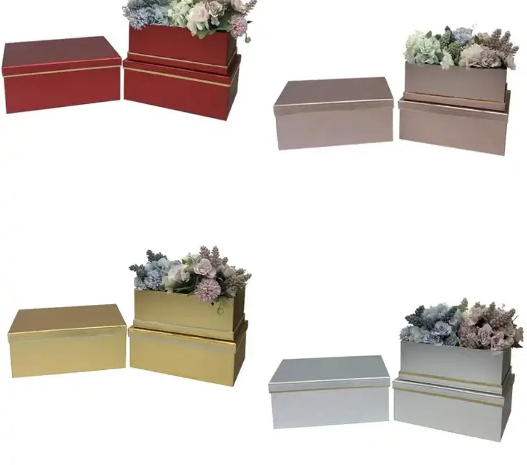 High-Grade Metal Paper Rectangular Flower Box Soap Immortal Flower Gift Box