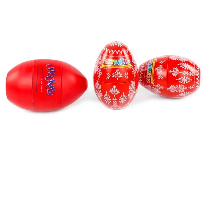 Food Grade Easter Egg Candy Packing Box, Egg Shaped Chocolate Tin Can