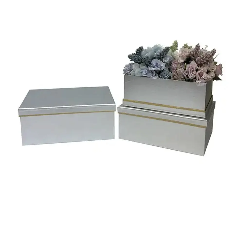 High-Grade Metal Paper Rectangular Flower Box Soap Immortal Flower Gift Box