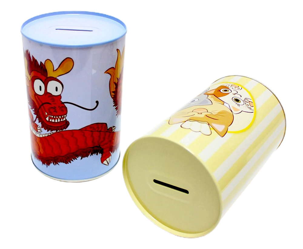 Factory Custom Tinplate Unopenable Piggy Bank Kids ATM Metal Money Box Packaging Non-Stainless Steel Coin Tin Can