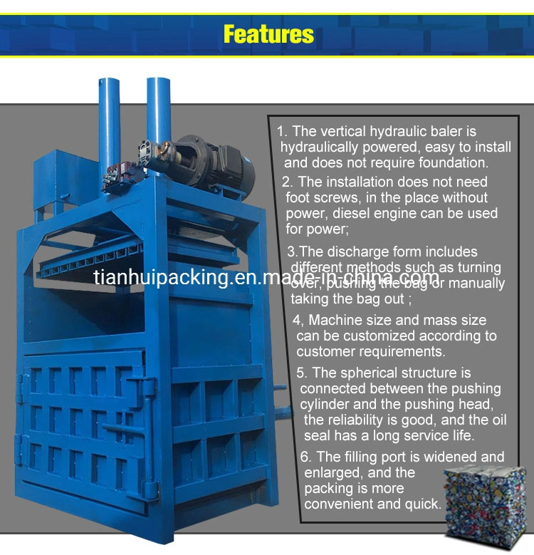 Fully Automatic Hydraulic Cardboard Baler Carton Recycling Machine