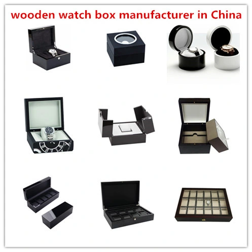 Classic Black Piano Glossy Paint Wooden Watch Packing Box