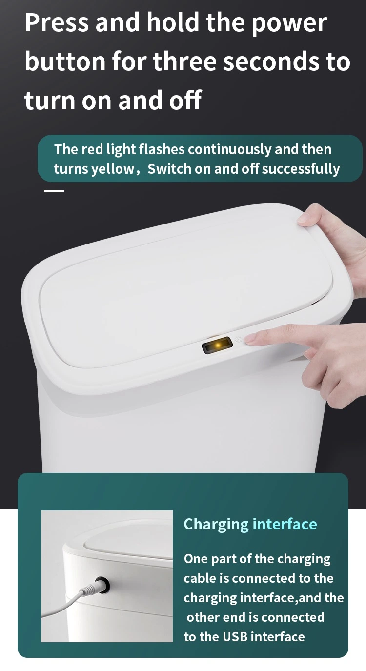 Commerical Small Touchless Trash Can with Sensor