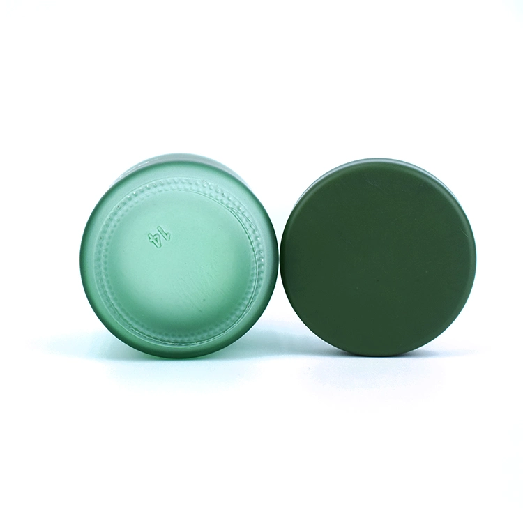 Custom Packaging Logo Printed 1 Oz 2 Oz 3 Oz 4 Oz Straight Sided Green Matt Glass Jars with Child Resistant Lid