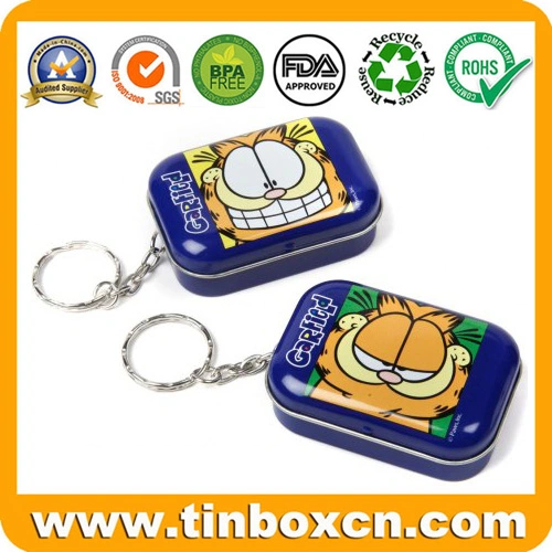 Mini Small Keychain Candy Metal Tin Box for Gifts