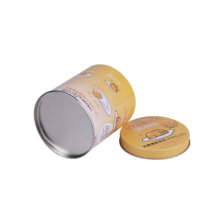 Custom Printed Small Round Tin Packaging Box for Food/Tea/Candy/Cookie/Biscuits/Chocolate/Gift