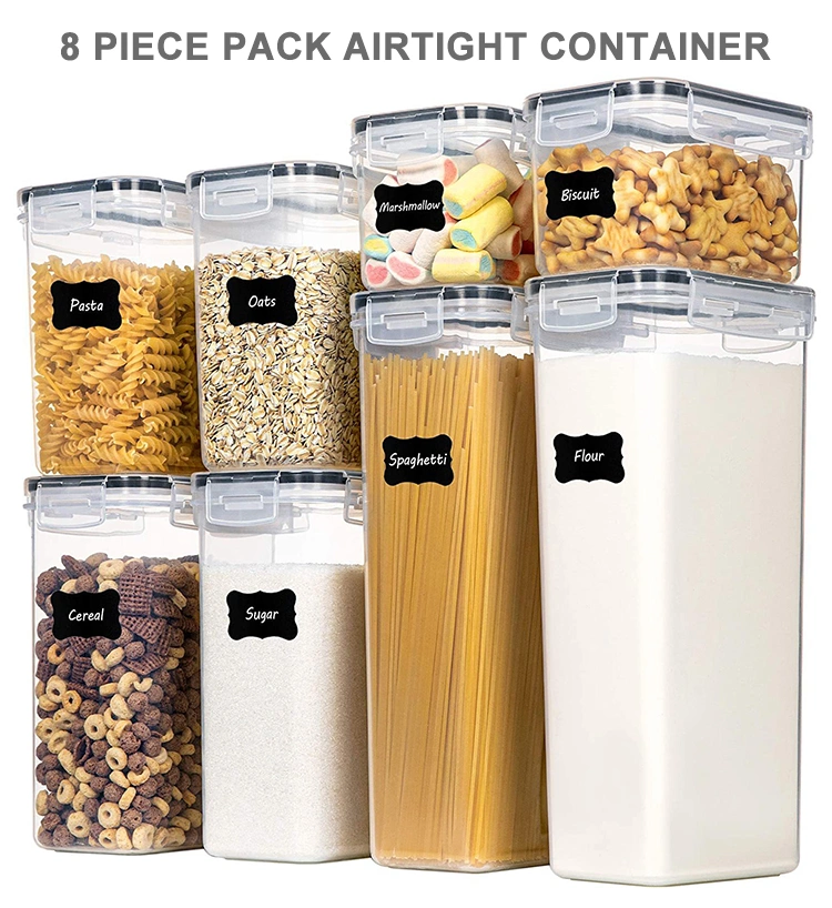 Flour Sugar and Cereal Plastic Dry Airtight Food Canisters