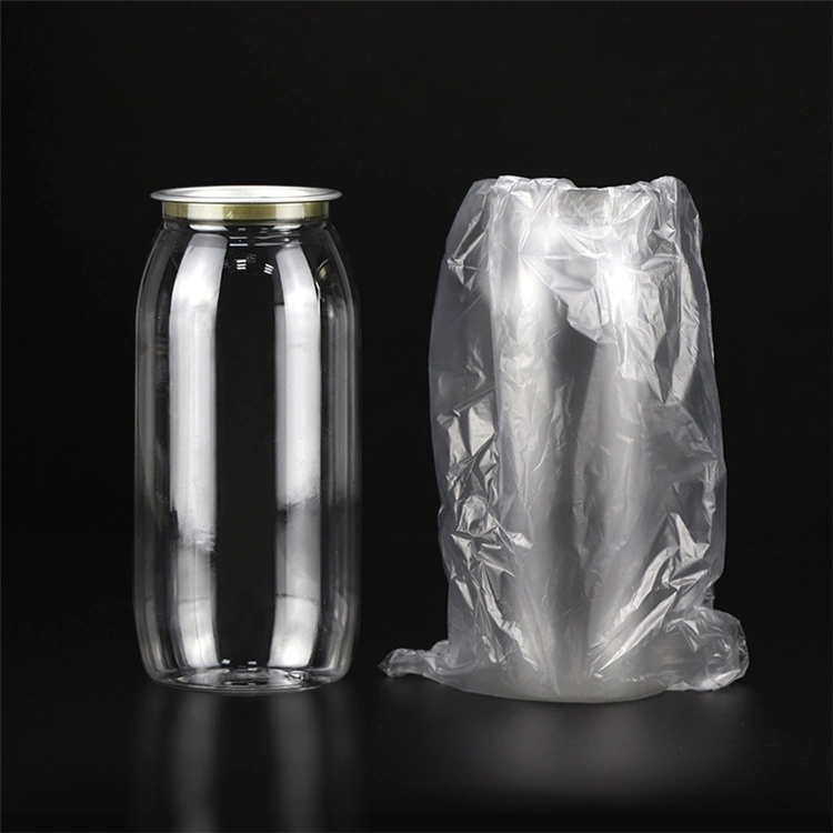 High Quantity Tin Can 500ml Plastic Juice Container for Soft Drink with Easy Open Aluminium Lid