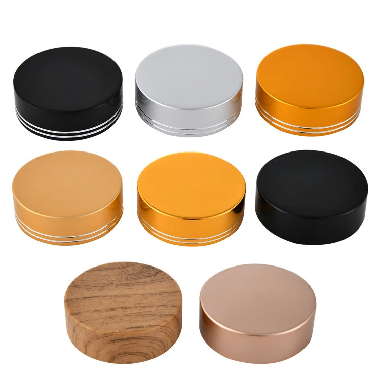 Empty Luxury 50ml 100ml 180ml 380ml Square Glass Honey Jars Caviar Jam Food Glass Jars Container with Metal Wooden Lid