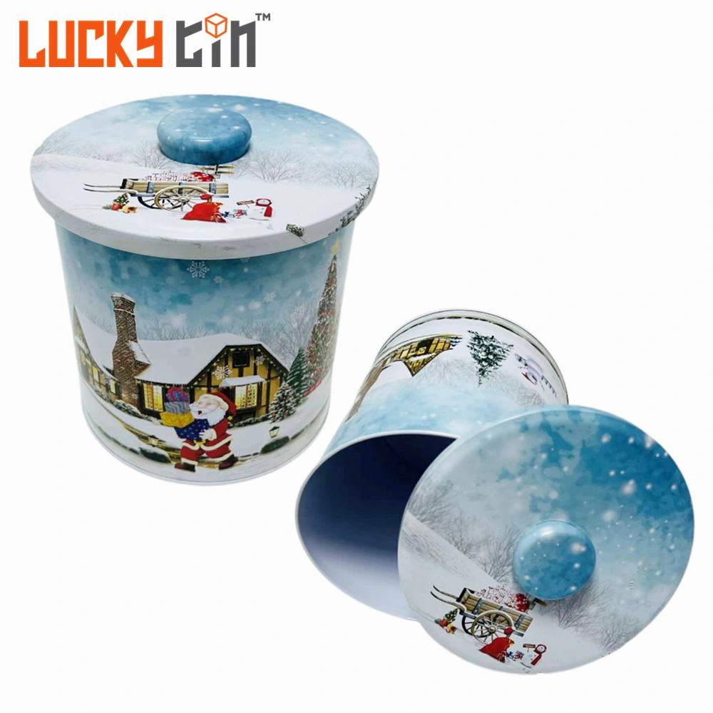 Factory Wholesale Tinplate Packaging Large Metal Storage Container Popcorn Tin Can for Food Canning