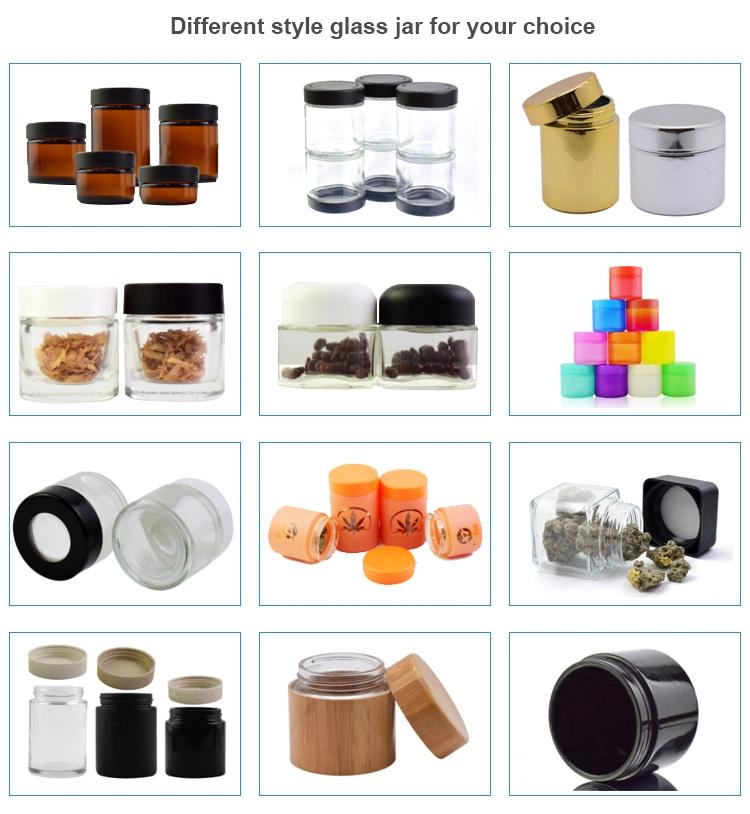 Wholesale Creative Use of Glass Canister Round Food Glass Jar 1oz 2oz 3oz 4oz 6oz 8oz 10oz 18oz Child Proof Airtight Glass Jar