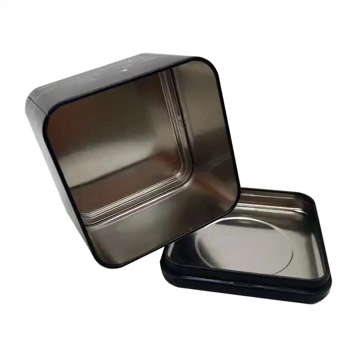 Custom Printed Square Tin Box Tea Storage Box Food Grade Metal Packaging
