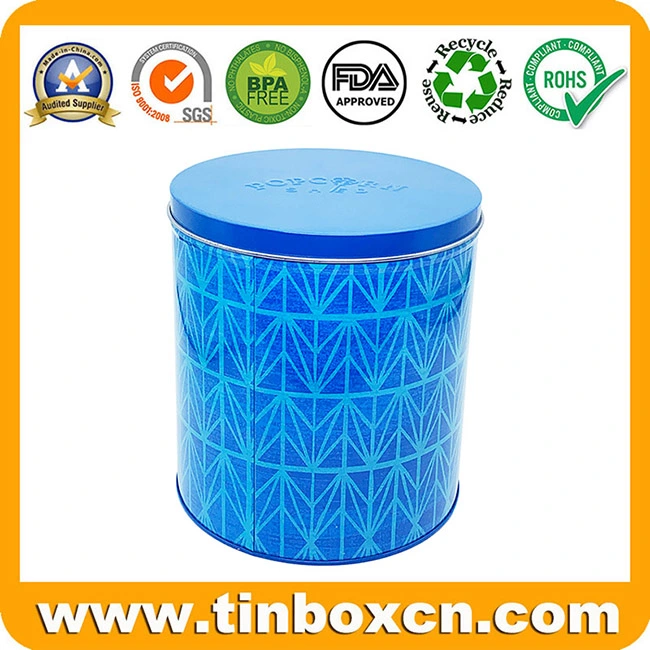 0.5/1/2/3.5/6.5 Gallon Metal Bucket Popcorn Tin with a Lid