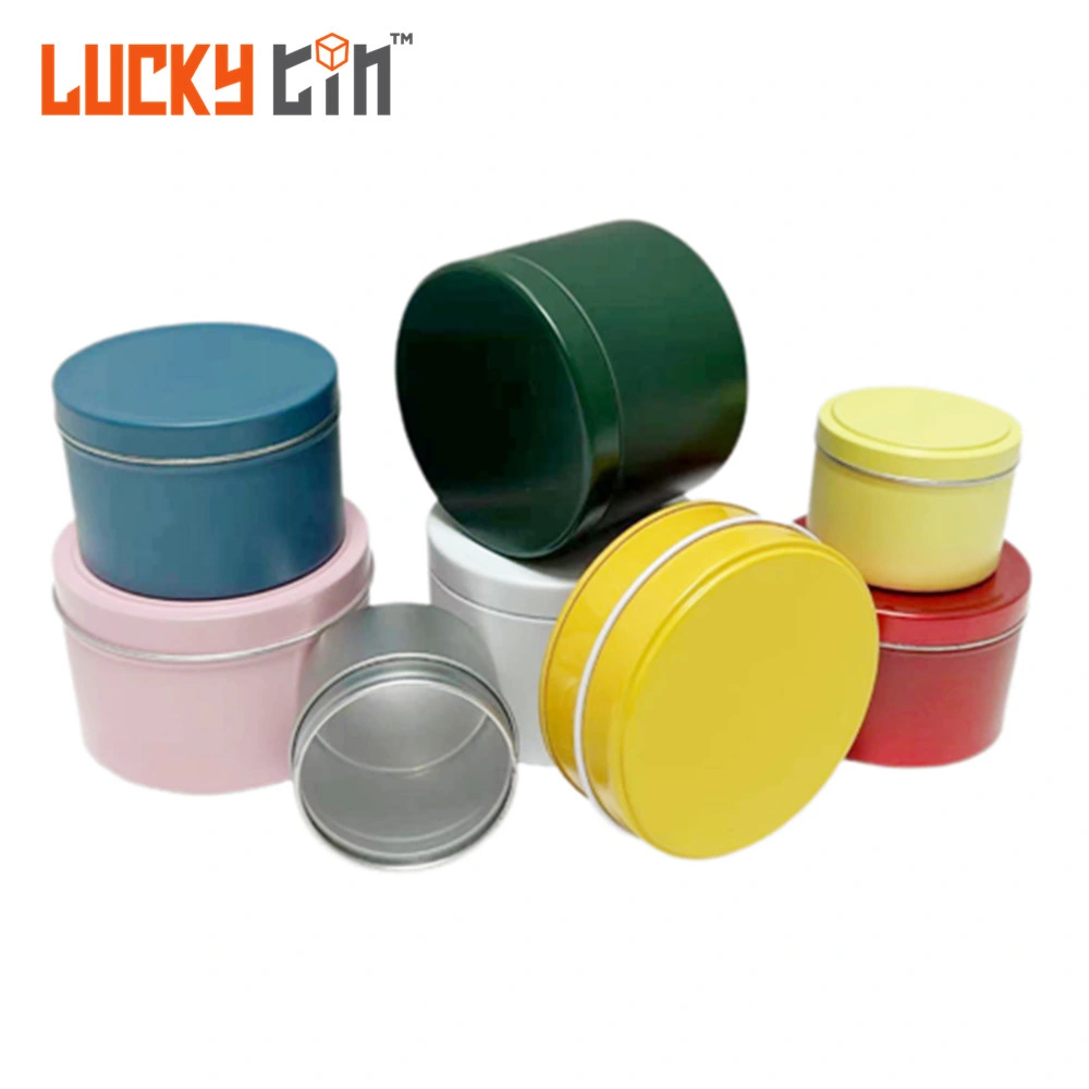 Factory Direct Deal Custom Tinplate Storage Container Recyclable Round Metal Box/Can Luxury Cosmetic Tin Jar for Cosmetic