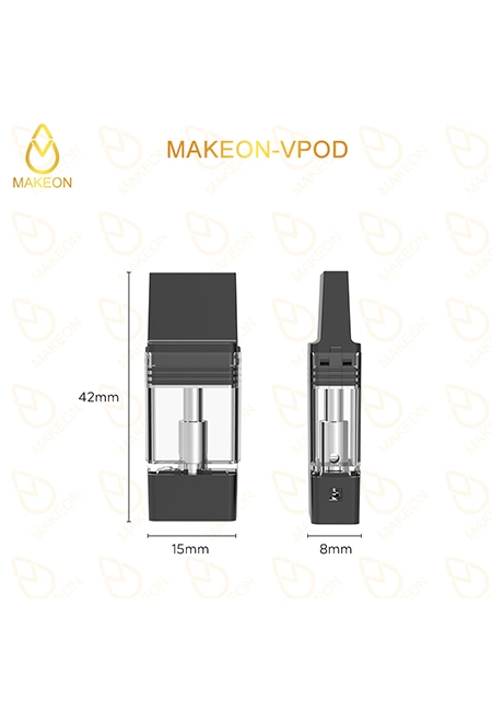 Makeon Magnetic Pods Custom Logo Color 1.0ml Vfire Childproof Lock Vpod for Battery Pen OEM Pod Packaging