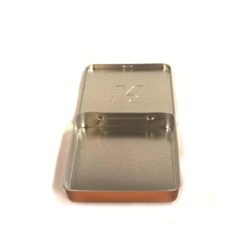 Factory Custom Thin Rectangular Hinged Cards Tobacco Packaging Metal Tin Cigarette Case