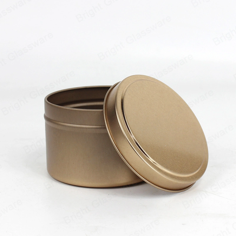 Black Gold Color 50g 100g Round Aluminum Tin Box with Screw Lid