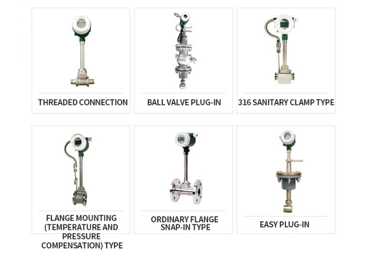 Vortex Flow Meter, Flange Connection, Thread Connection, Clamp Connection and Insert Connection. High Precision Large Diameter Can Be Customized CE