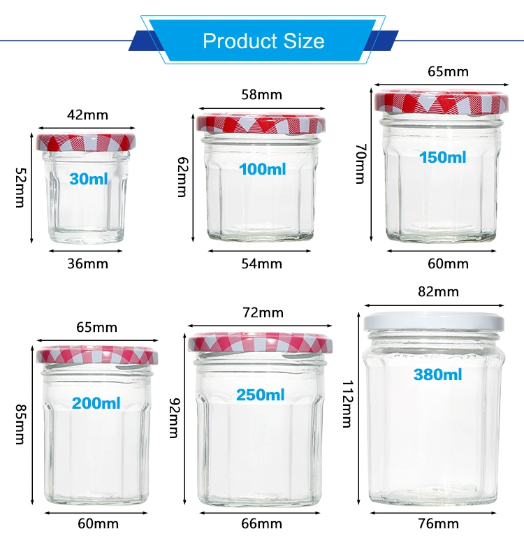 Custom Design 1oz 3oz 5oz Oz 8oz 12oz Supplier Bulk Glass Jars with Customized Logo Printed