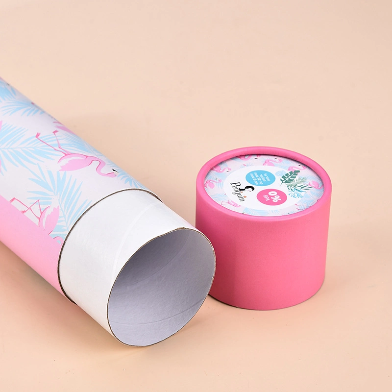Customized Design Cosmetic Paper Tubes Skin Oil Display Cardboard Cans Packaging