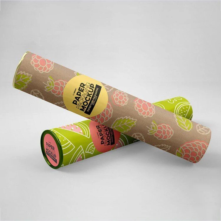 Custom Aluminium Foil Round Cylinder Paper Tube Kraft Cardboard Cans Candy /Tea Packaging