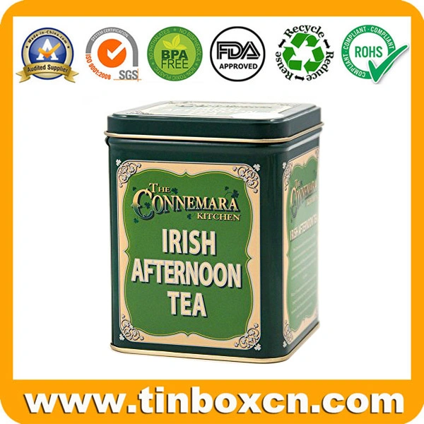Food Grade Metal Square Tea Tin Cans Tea Container
