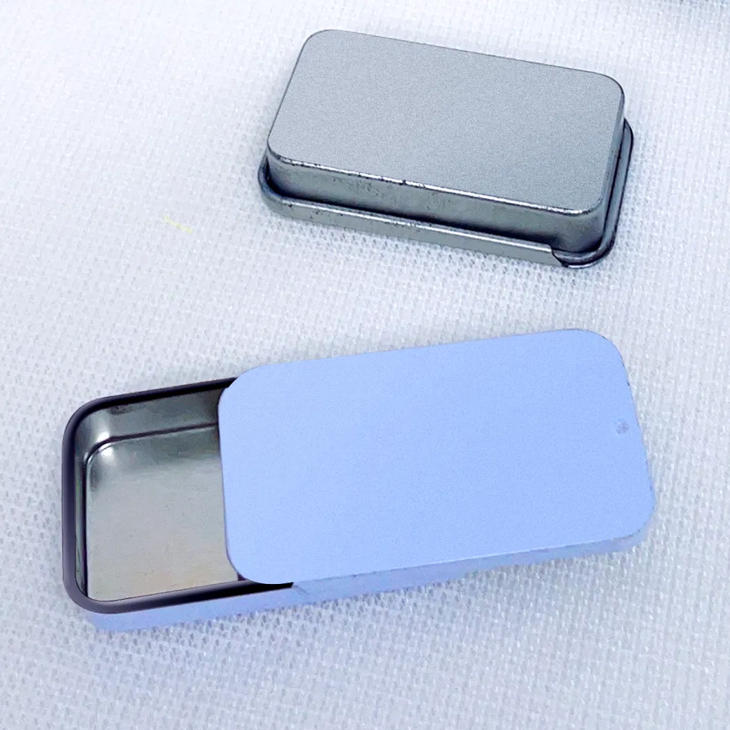 Solid Balm Mini Tin Box Push-Slide Lid Portable Packing Box