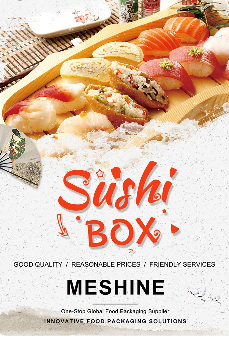 Kraft Paper Box Baked Food Packing Box Disposable Sushi Sandwich Box with Lid