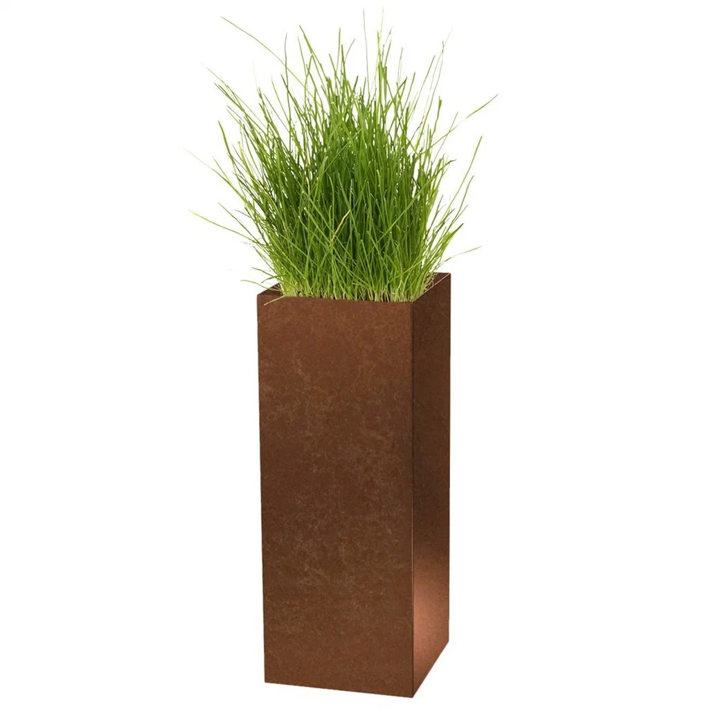 Metal Flower Box Large Corten Steel Metal Round Planter Box