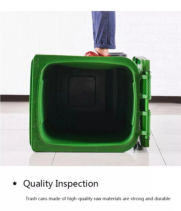 240L Plastic Trash Can Outdoor Large Trash Can