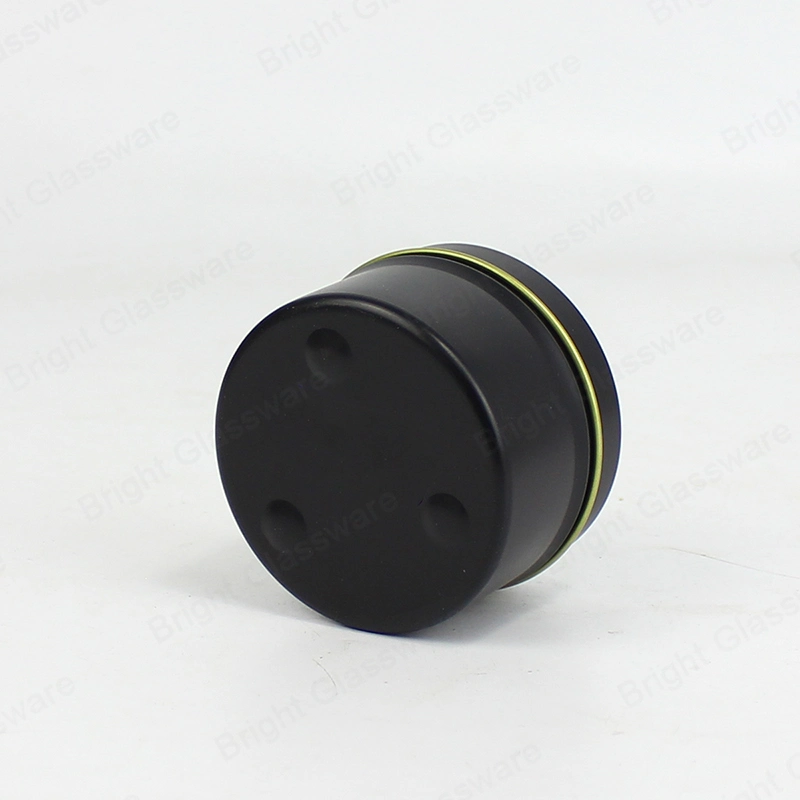 Candle Travel Jar Round Matte Black Tin Box for Candle Use