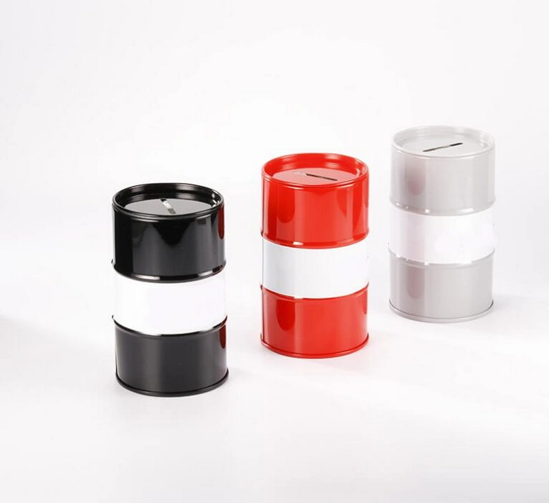 New Design Round Tin Coin Bank Small Metal Money Box