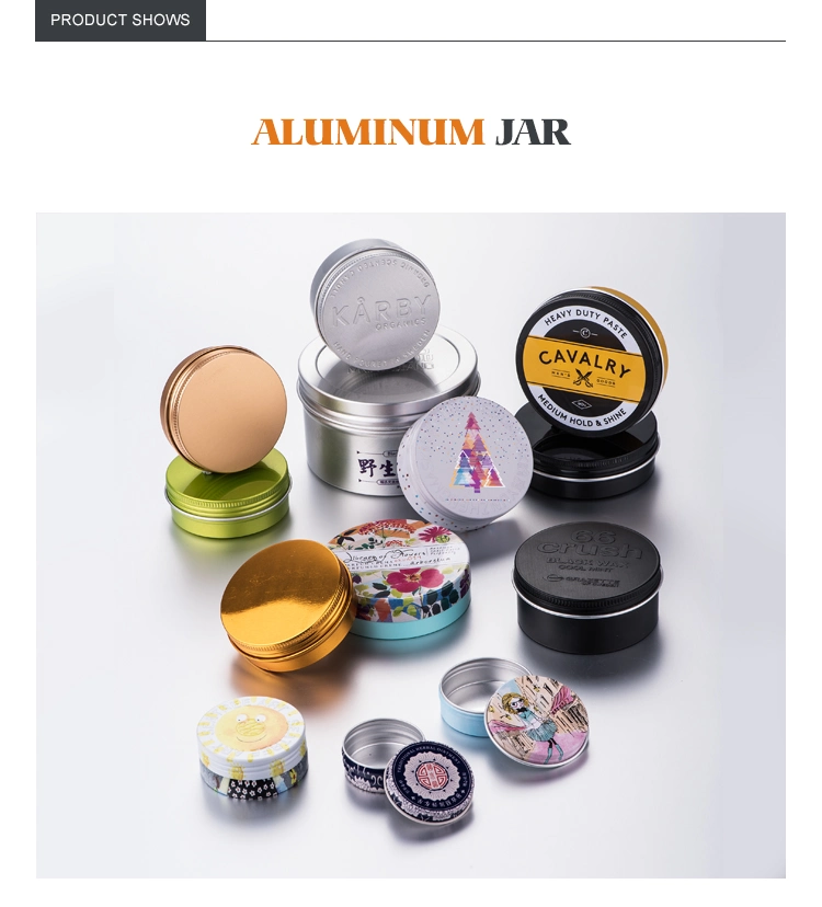 Cosmetic Aluminum Jar Metal Jar Tin 100% Recyclable