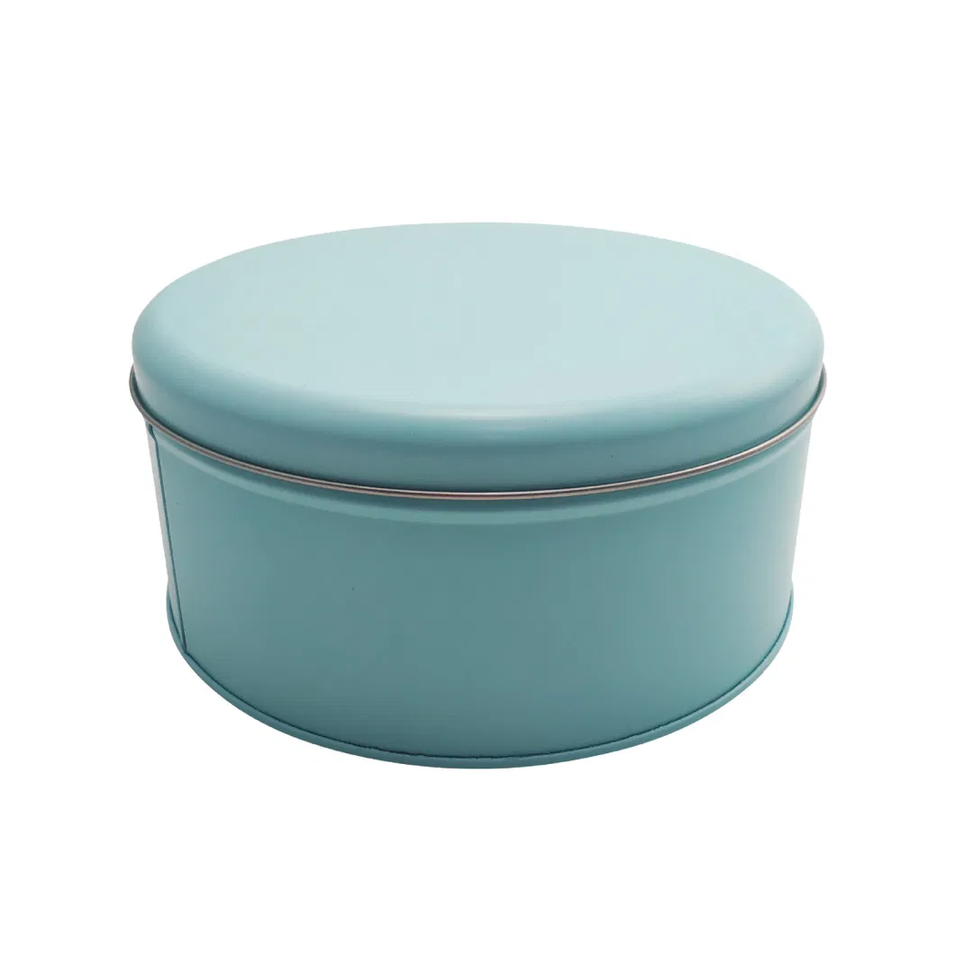 Small Round Tin Can Cookie Baking Candy Food Tinplate Packaging Box