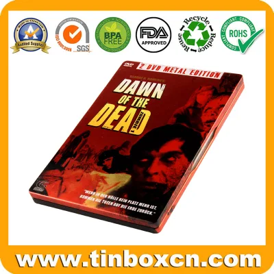  Прямоугольная DVD Тин случай для детей, металлического олова компакт-дисков .