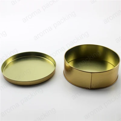 Custom высокое качество Gold металлического олова в салоне с крышкой