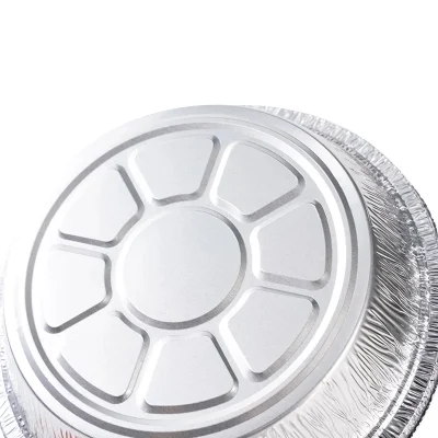 Круглые одноразовые алюминиевые лотки пищевая категория Кейтеринг Tin Foil Контейнеры/тарелка/посуда с крышкой