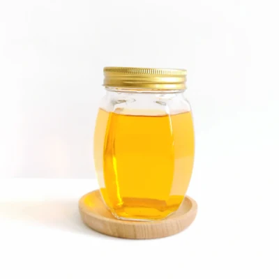  HEXAGON стеклянная бутылка Упаковка герметичные банки Jam Honey jar с. Металлическая крышка