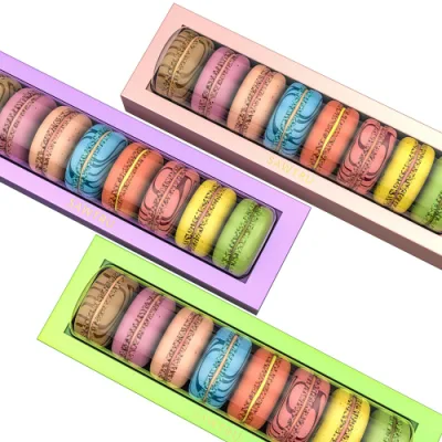  Контейнер для продуктов Macaron Бисквитное печенье Сладкая выпечка Пекарная бумага Доставка Упаковка