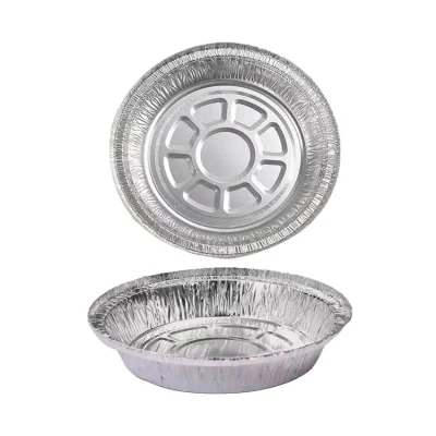 Круглые одноразовые алюминиевые лотки пищевая категория Кейтеринг Tin Foil Контейнеры/тарелка/посуда с крышкой