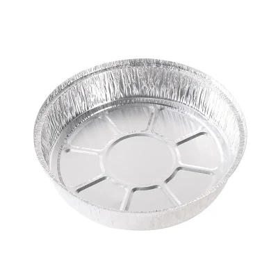 Круглые одноразовые алюминиевые лотки пищевая категория Кейтеринг Tin Foil Контейнеры/тарелка/посуда с крышкой
