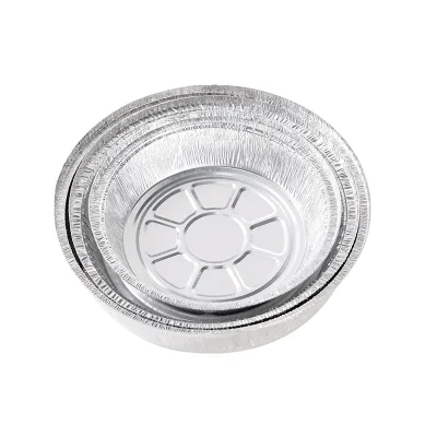  Круглые одноразовые алюминиевые лотки пищевая категория Кейтеринг Tin Foil Контейнеры/тарелка/посуда с крышкой