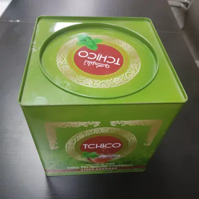 2 кг квадратный черный зеленый чай кофе оловом металлический CAN