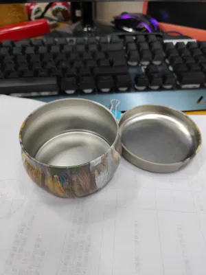 Высокое качество круглый металлический конфеты мята подарок свеча Tins окно пользовательских Tins