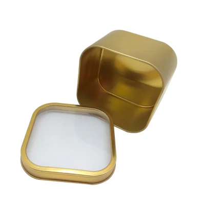  Candy Cookie Metal Tin Box, изготовенная по заказу, с логотипом Square Для подарка