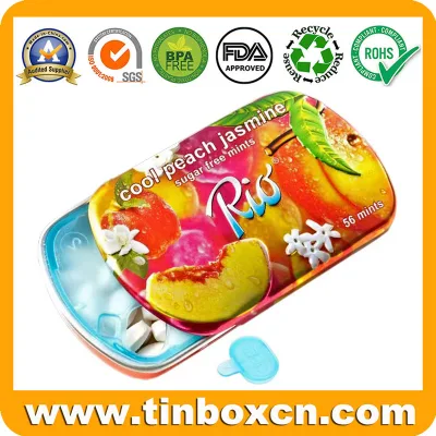 Металлический ящик для меint-Tin с Slide Top для Конфеты